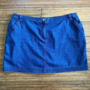 Women's Size 20W Faded Glory Denim Skirt with Shorts